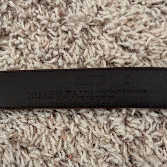 Coach Brown Leather Belt with Gold Buckle - Picture 3 of 5